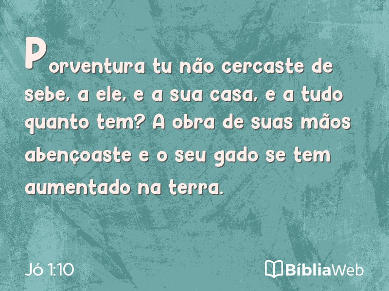 Jó 1:10 em imagem para compartilhar