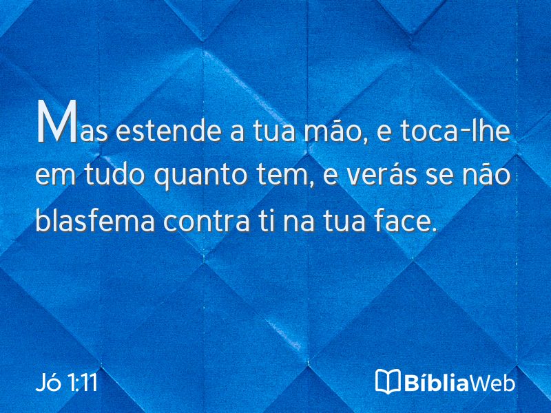 Jó 1:11 em imagem para compartilhar
