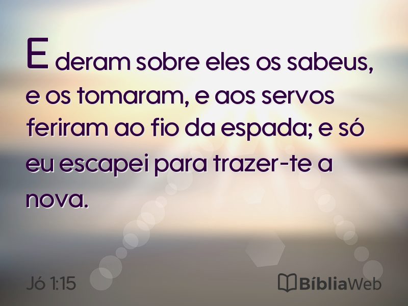Jó 1:15 em imagem para compartilhar