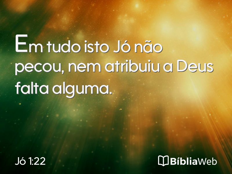 Jó 1:22 em imagem para compartilhar
