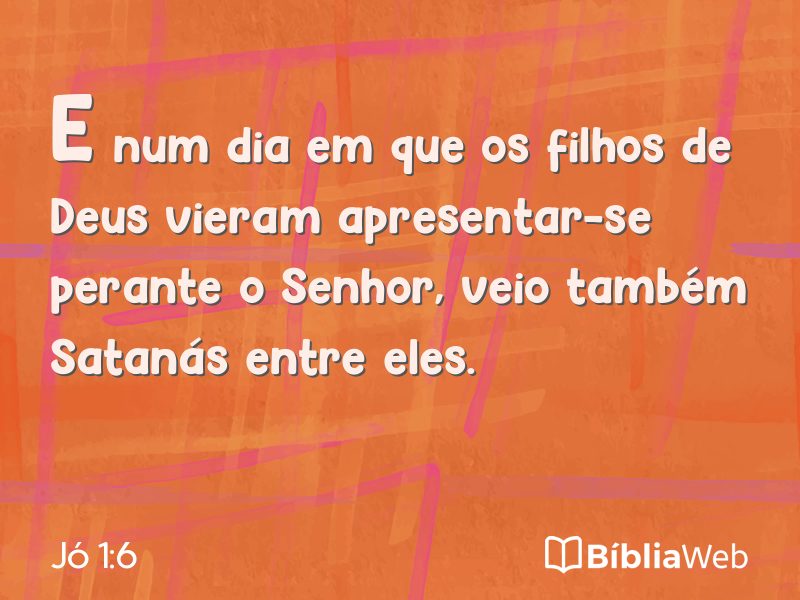 Jó 1:6 em imagem para compartilhar