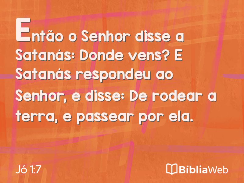 Jó 1:7 em imagem para compartilhar