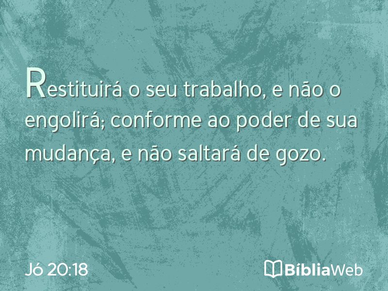 Jó 20:18 em imagem para compartilhar