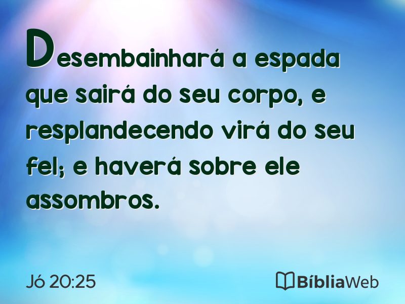 Jó 20:25 em imagem para compartilhar
