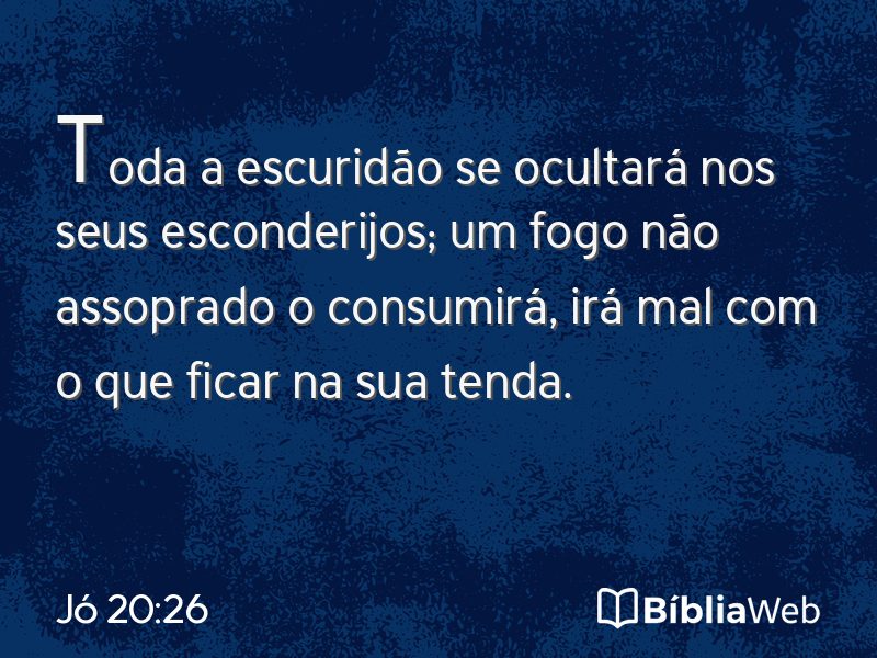 Jó 20:26 em imagem para compartilhar