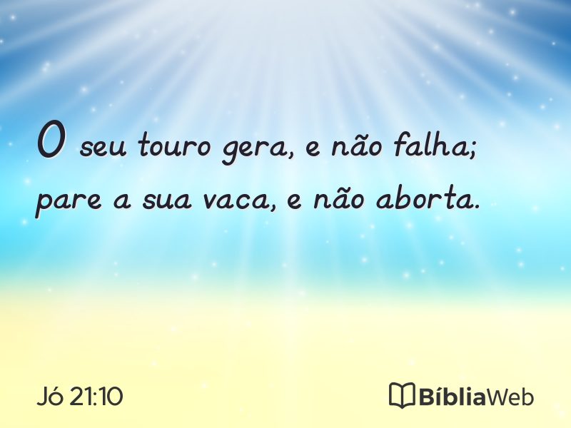 Jó 21:10 em imagem para compartilhar