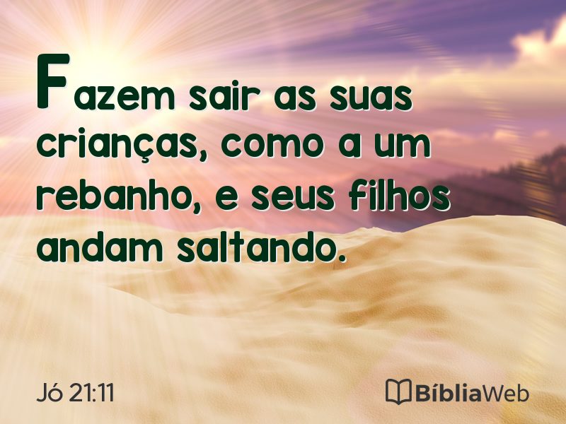 Jó 21:11 em imagem para compartilhar