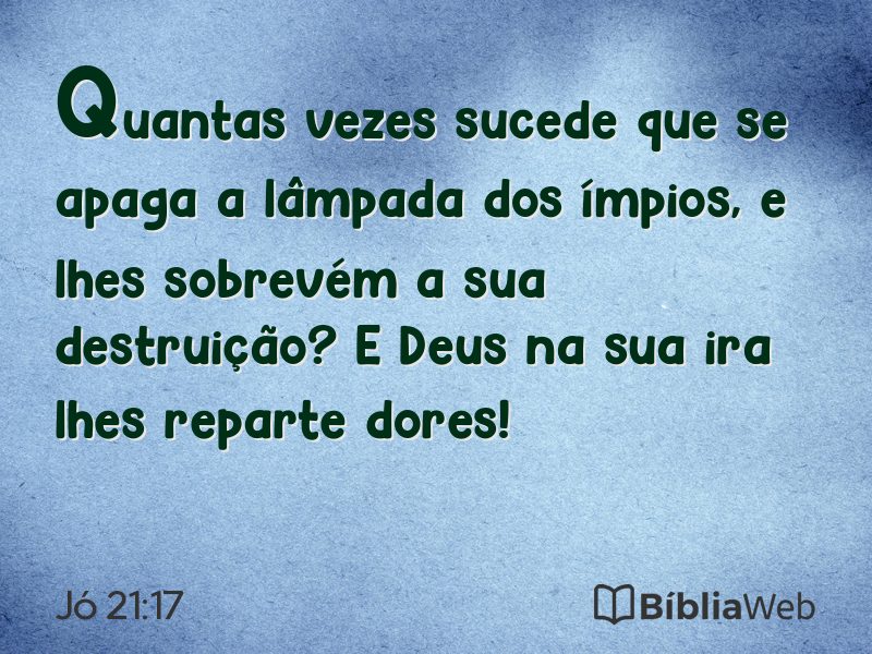 Jó 21:17 em imagem para compartilhar