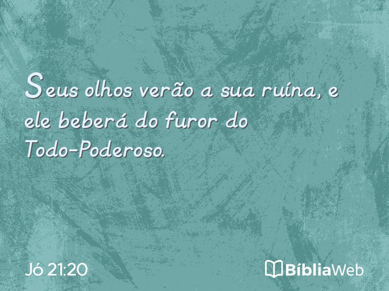 Jó 21:20 em imagem para compartilhar