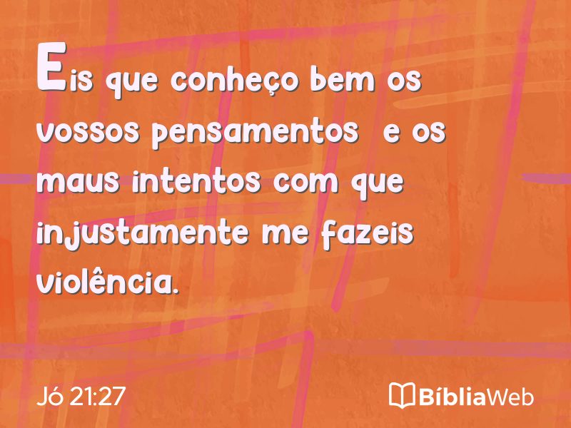 Jó 21:27 em imagem para compartilhar