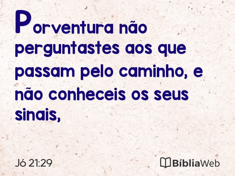 Jó 21:29 em imagem para compartilhar