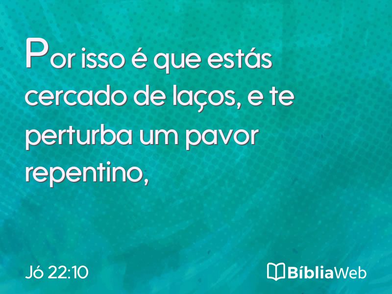 Jó 22:10 em imagem para compartilhar