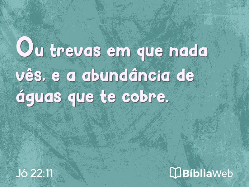 Jó 22:11 em imagem para compartilhar