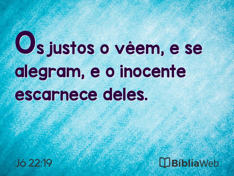 Jó 22:19 em imagem para compartilhar