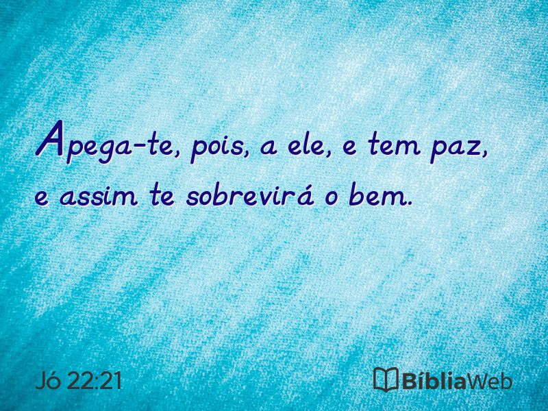 Jó 22:21 em imagem para compartilhar
