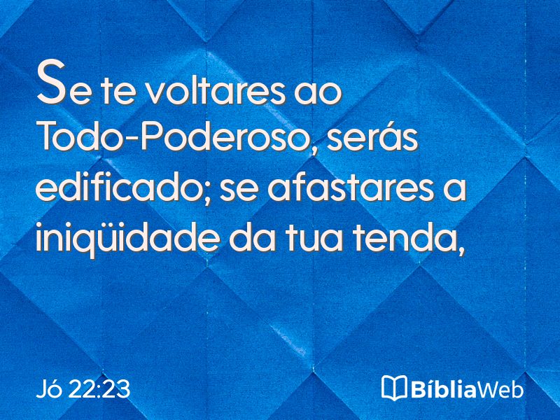 Jó 22:23 em imagem para compartilhar