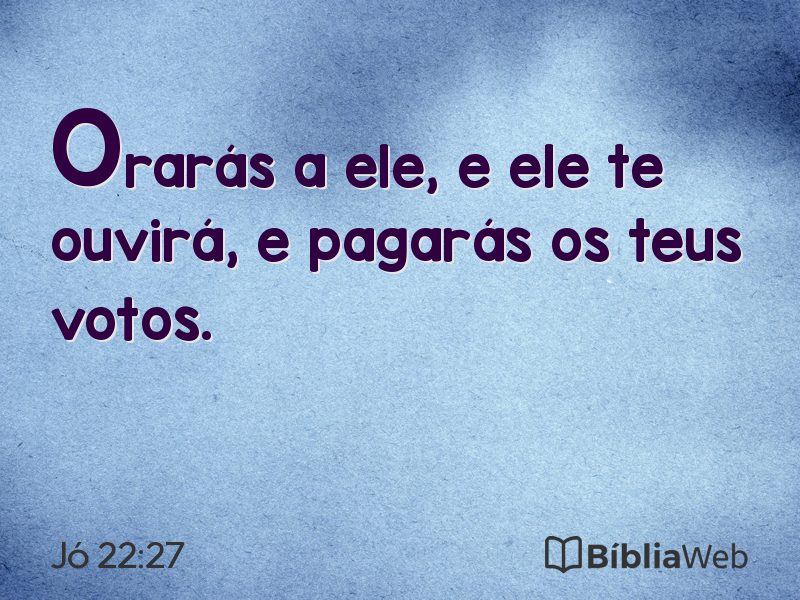 Jó 22:27 em imagem para compartilhar