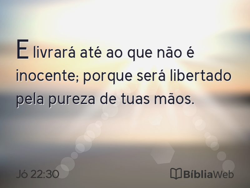 Jó 22:30 em imagem para compartilhar