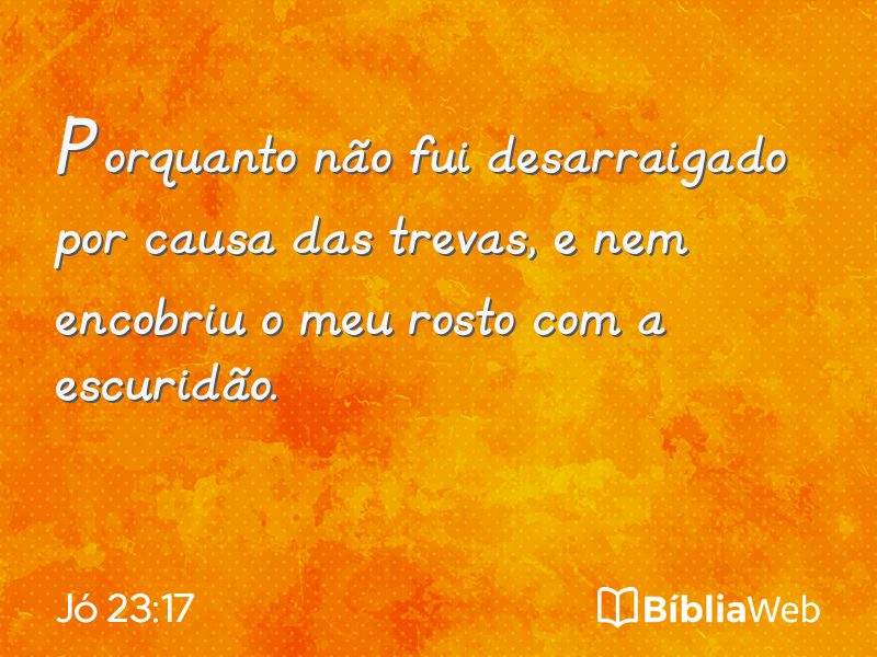 Jó 23:17 em imagem para compartilhar
