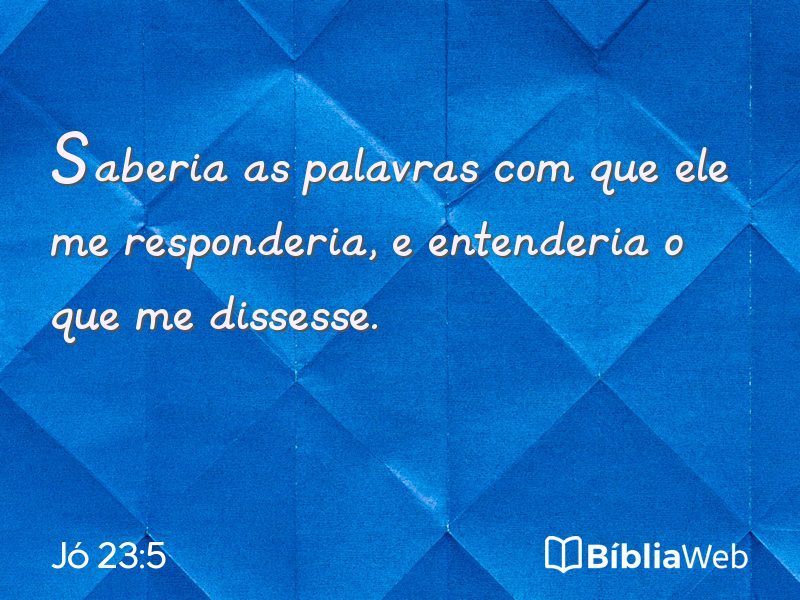 Jó 23:5 em imagem para compartilhar