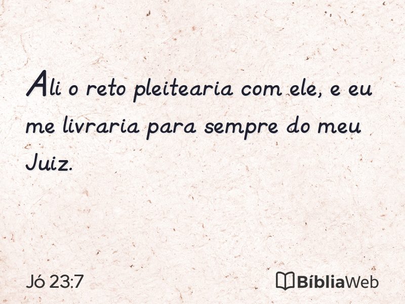 Jó 23:7 em imagem para compartilhar