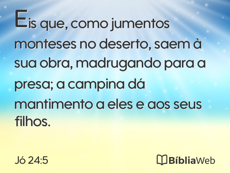 Jó 24:5 em imagem para compartilhar
