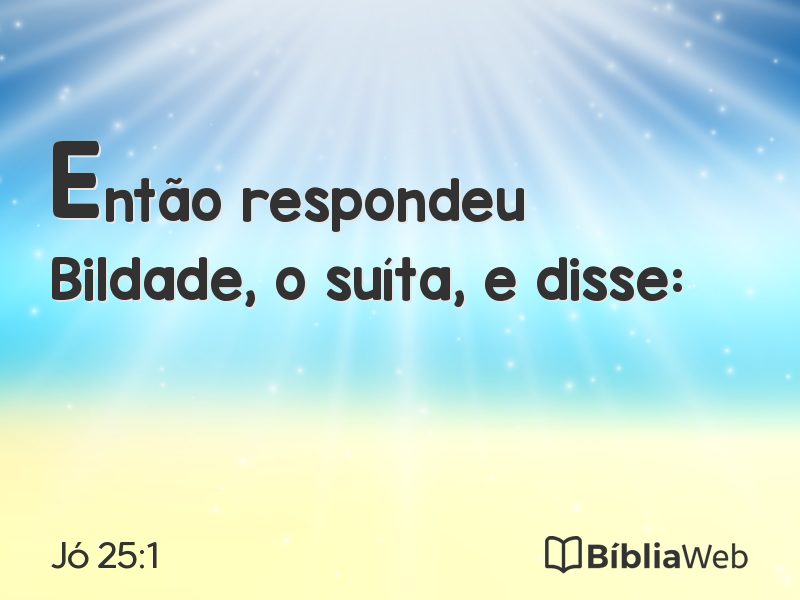 Jó 25:1 em imagem para compartilhar