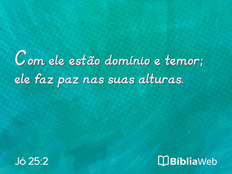 Jó 25:2 em imagem para compartilhar