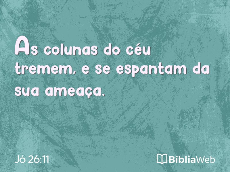 Jó 26:11 em imagem para compartilhar