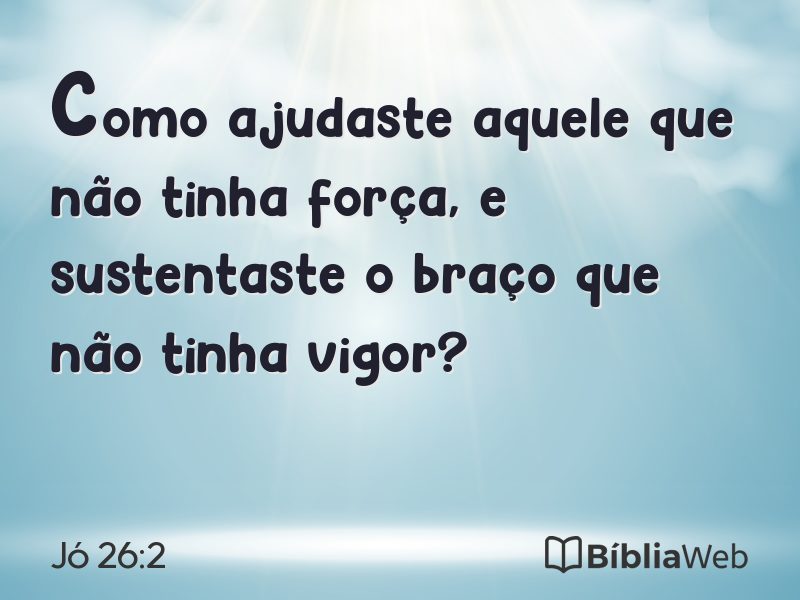 Jó 26:2 em imagem para compartilhar