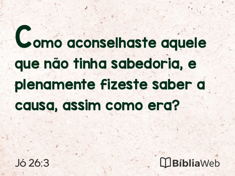 Jó 26:3 em imagem para compartilhar
