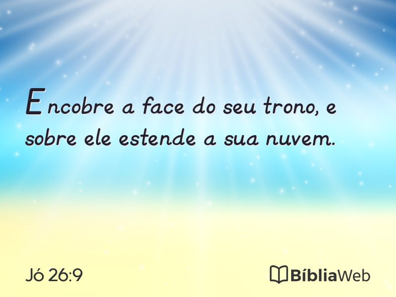 Jó 26:9 em imagem para compartilhar