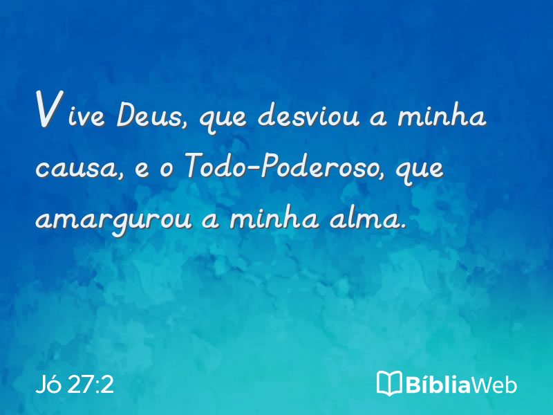 Jó 27:2 em imagem para compartilhar