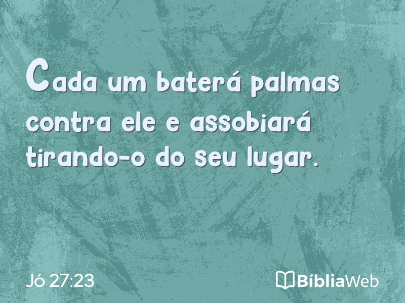 Jó 27:23 em imagem para compartilhar