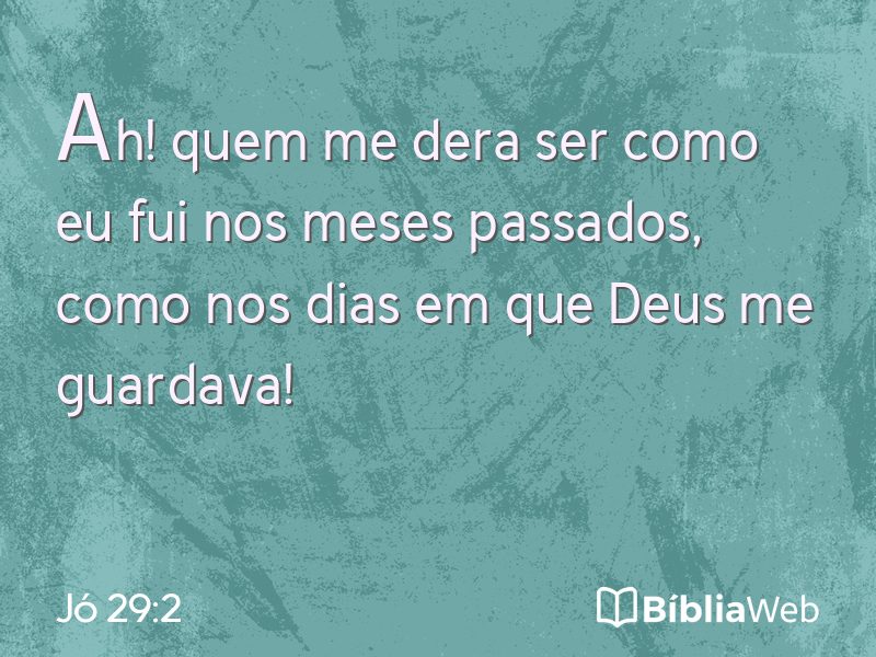 Jó 29:2 em imagem para compartilhar