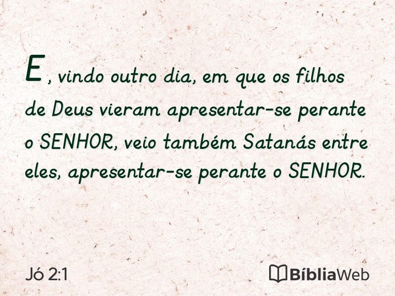 Jó 2:1 em imagem para compartilhar