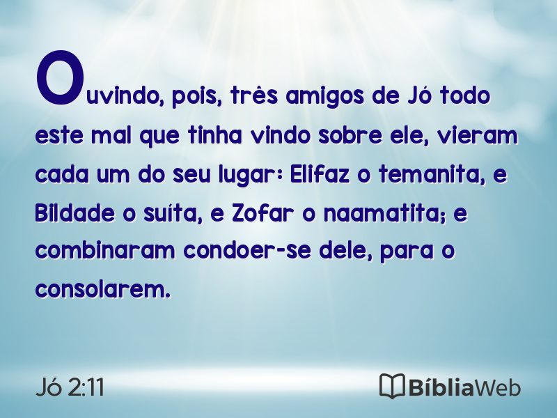 Jó 2:11 em imagem para compartilhar