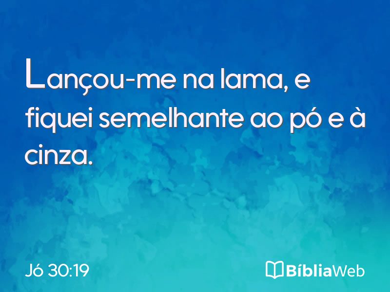 Jó 30:19 em imagem para compartilhar
