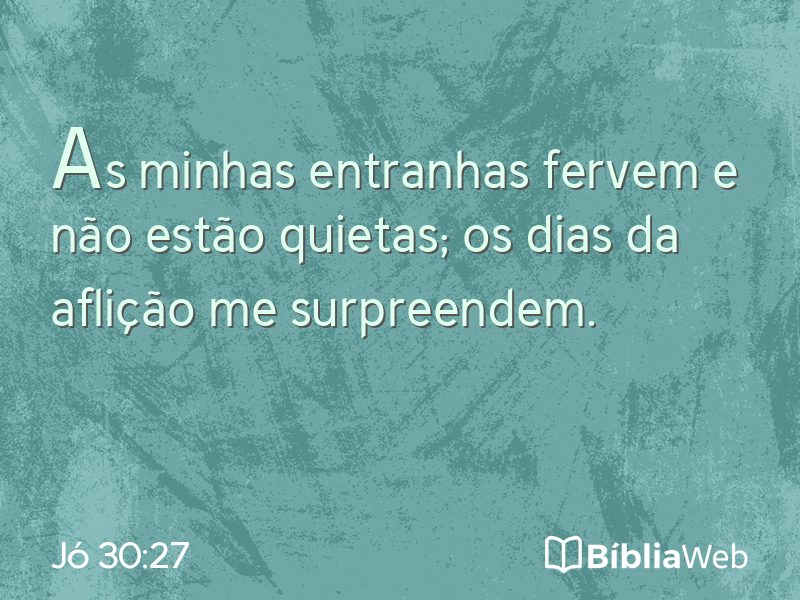 Jó 30:27 em imagem para compartilhar