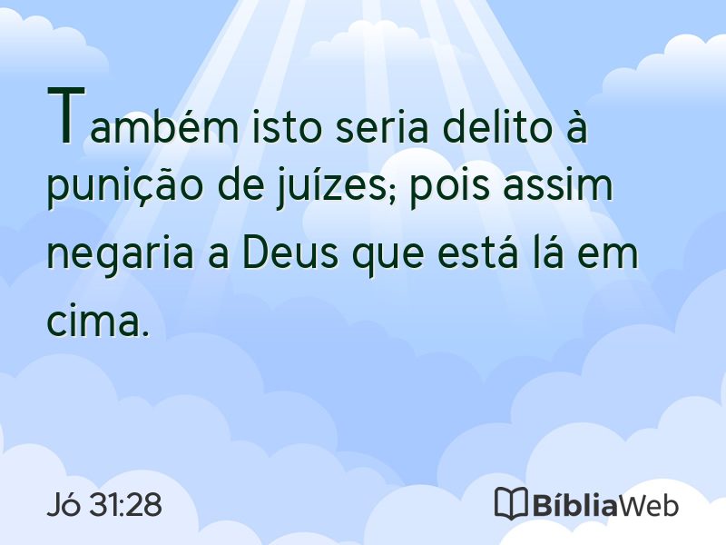 Jó 31:28 em imagem para compartilhar