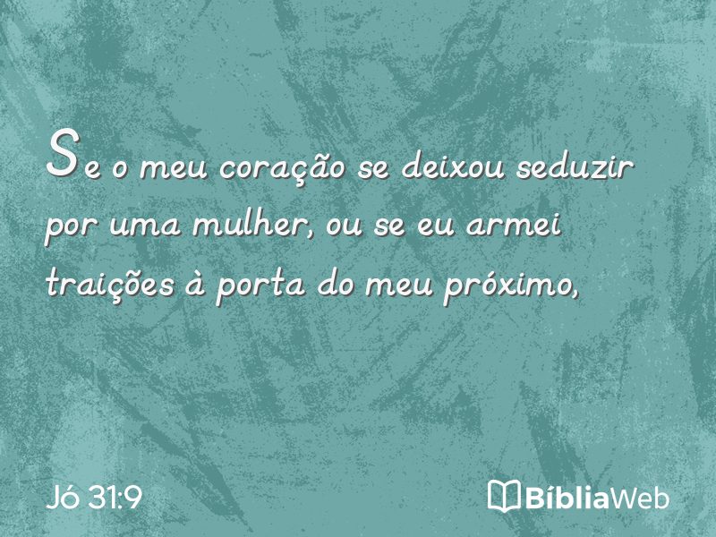 Jó 31:9 em imagem para compartilhar