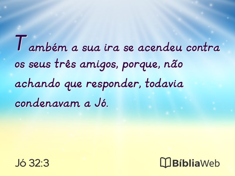Jó 32:3 em imagem para compartilhar