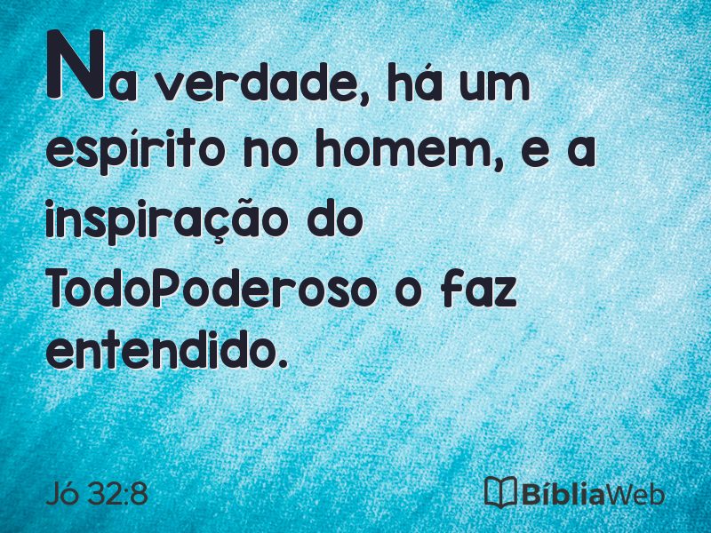 Jó 32:8 em imagem para compartilhar