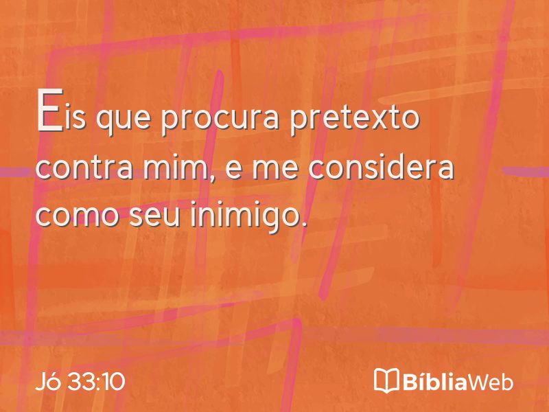 Jó 33:10 em imagem para compartilhar