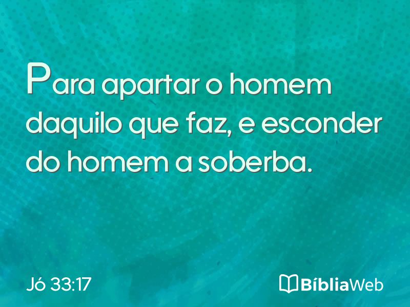 Jó 33:17 em imagem para compartilhar