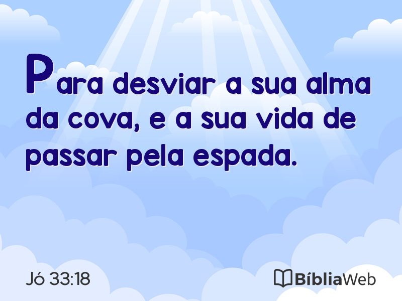 Jó 33:18 em imagem para compartilhar
