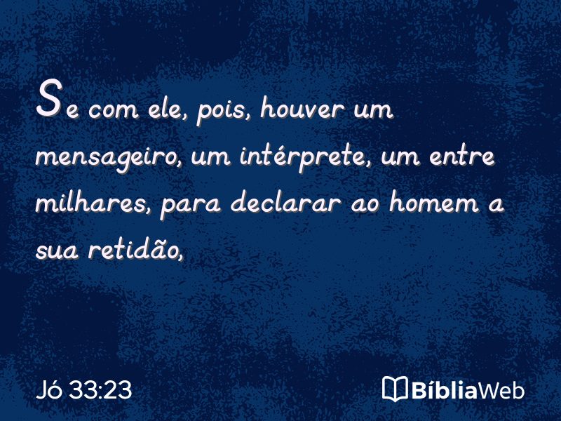 Jó 33:23 em imagem para compartilhar