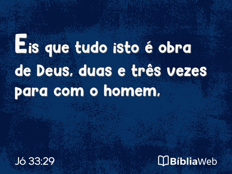 Jó 33:29 em imagem para compartilhar