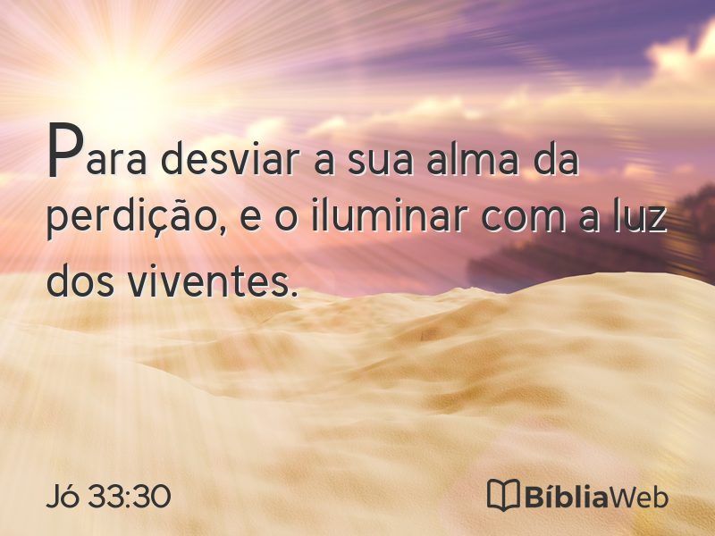 Jó 33:30 em imagem para compartilhar