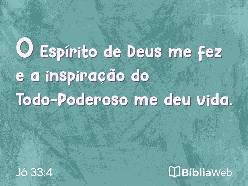 Jó 33:4 em imagem para compartilhar